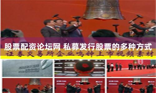 股票配资论坛网 私募发行股票的多种方式