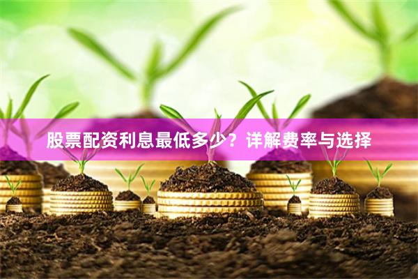 股票配资利息最低多少?详解费率与选择